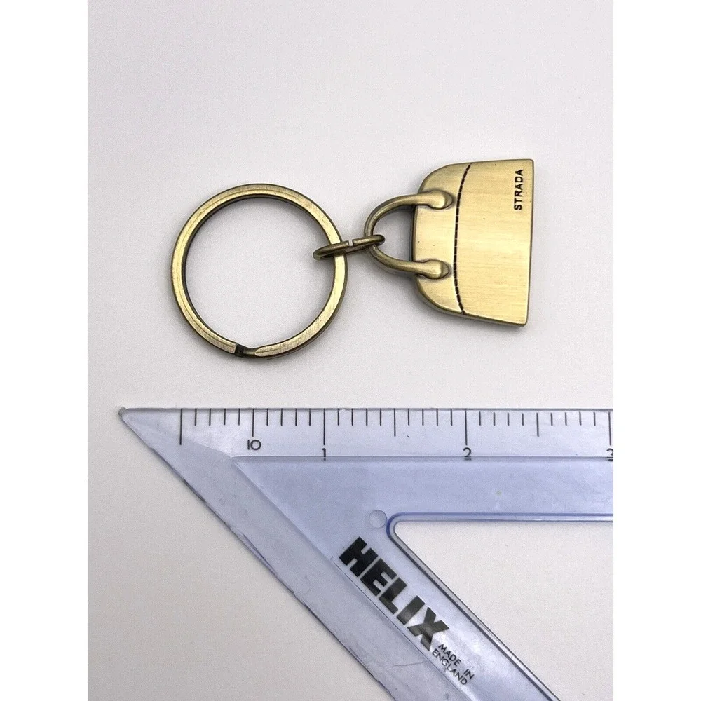 Vintage Strada Gold Toned Key Chain Purse Shape 1